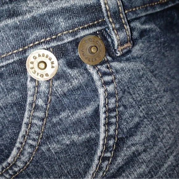 EU44 fits like a 12, Dolce & Gabbana Denim Maxi Skirt w/ Back Slit 100% Cotton - Picture 7 of 14